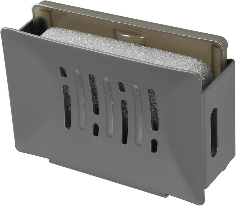 Gray Aluminum Soap Holder Wall Mounted No Drill Bathroom Kitchen Laundry Storage Rack - Image 1